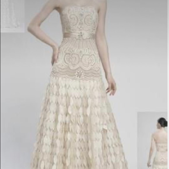 SUE WONG Nocturne Collection Formal Beaded Gown for Wedding, Red Carpet, Rare - Picture 7 of 12